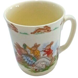 Vintage Royal Doulton Bunnykins Beaker Mug 'Waking Dad' Fine English Bone China